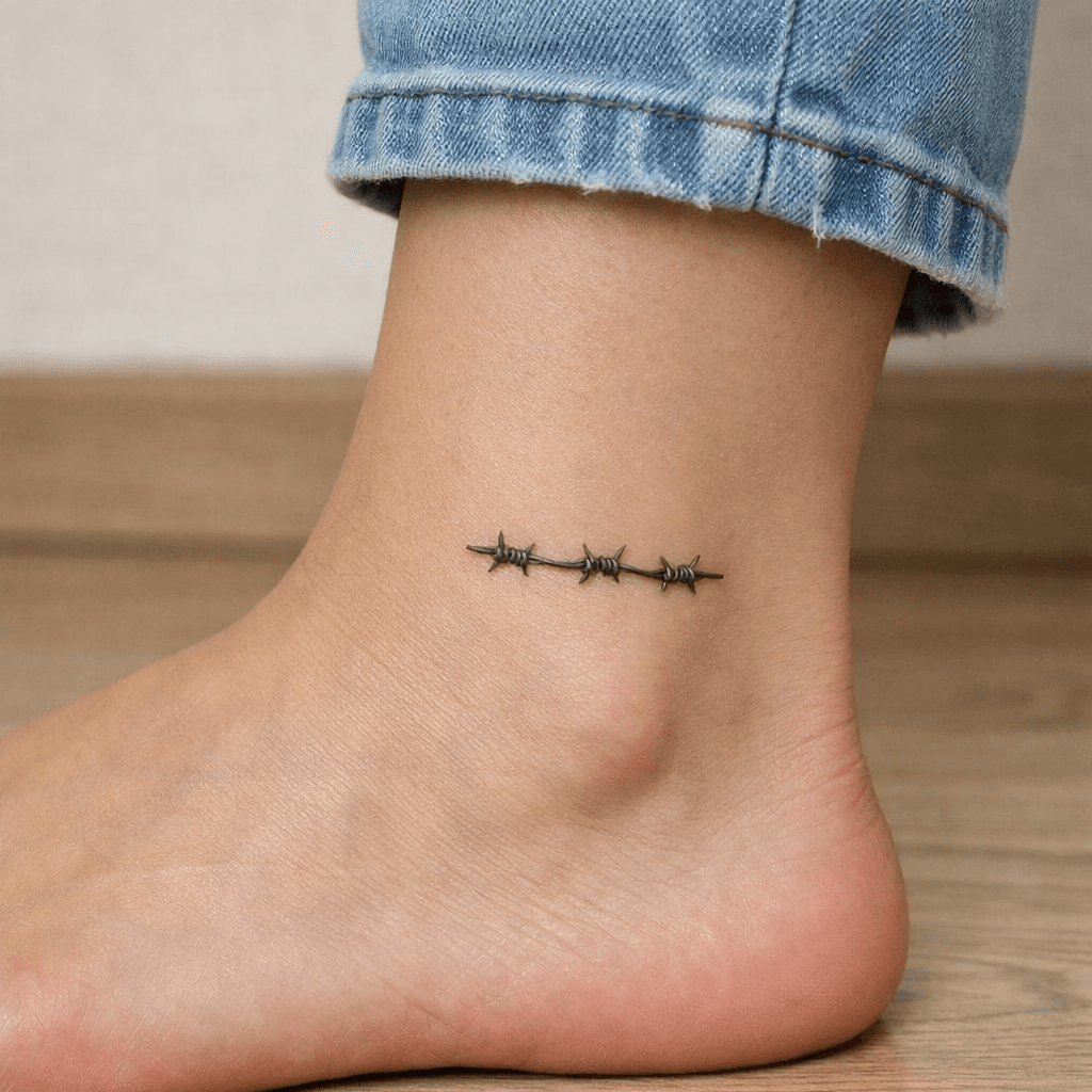 小サイズ(ワンポイント)の有刺鉄線タトゥーの参考例